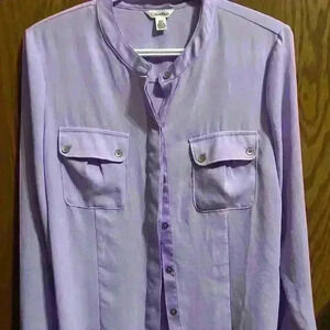 Calvin Klein women’s button down sheen shirt size  small